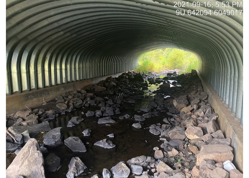 Open bottom structure on Highway 16 (PSCIS crossing 123376).