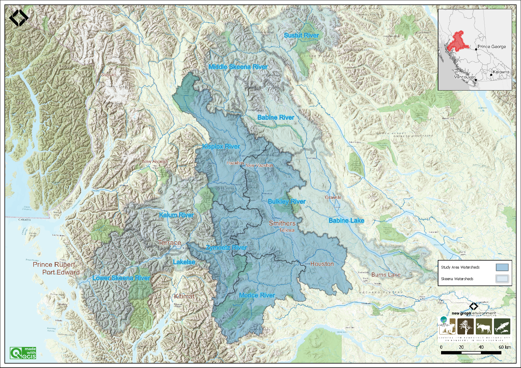 Overview map of Study Areas